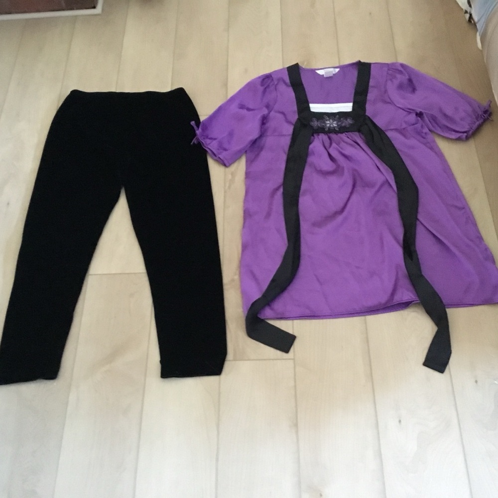 Marc Black Velvet Pant and Purple Top
